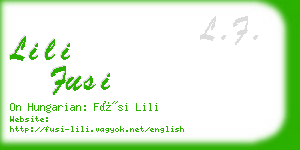 lili fusi business card